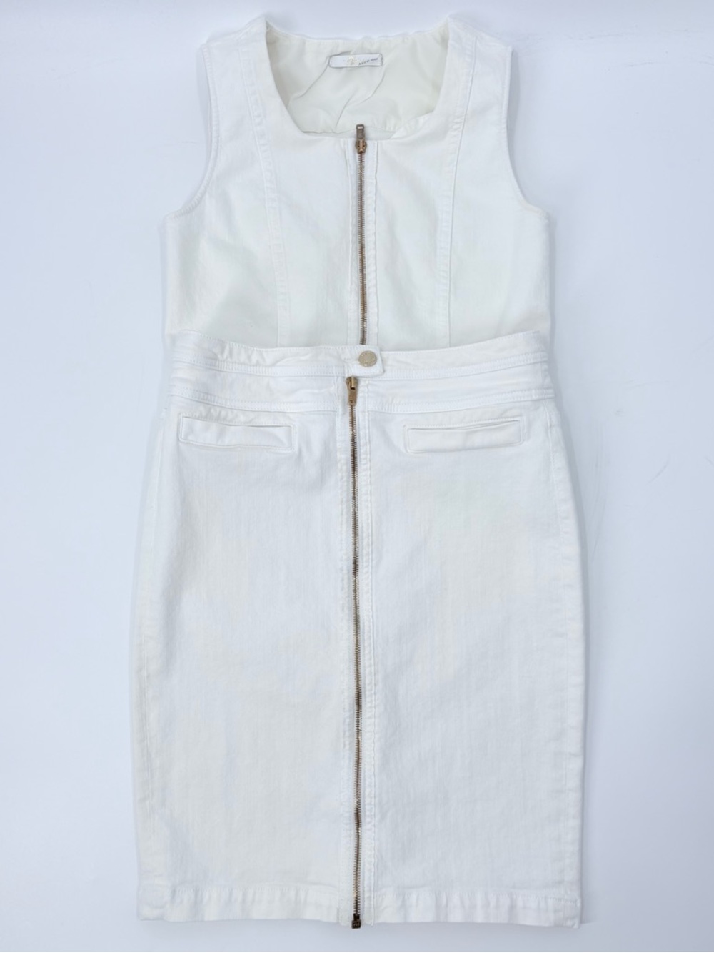 7 For All Mankind White Denim Skirt Set